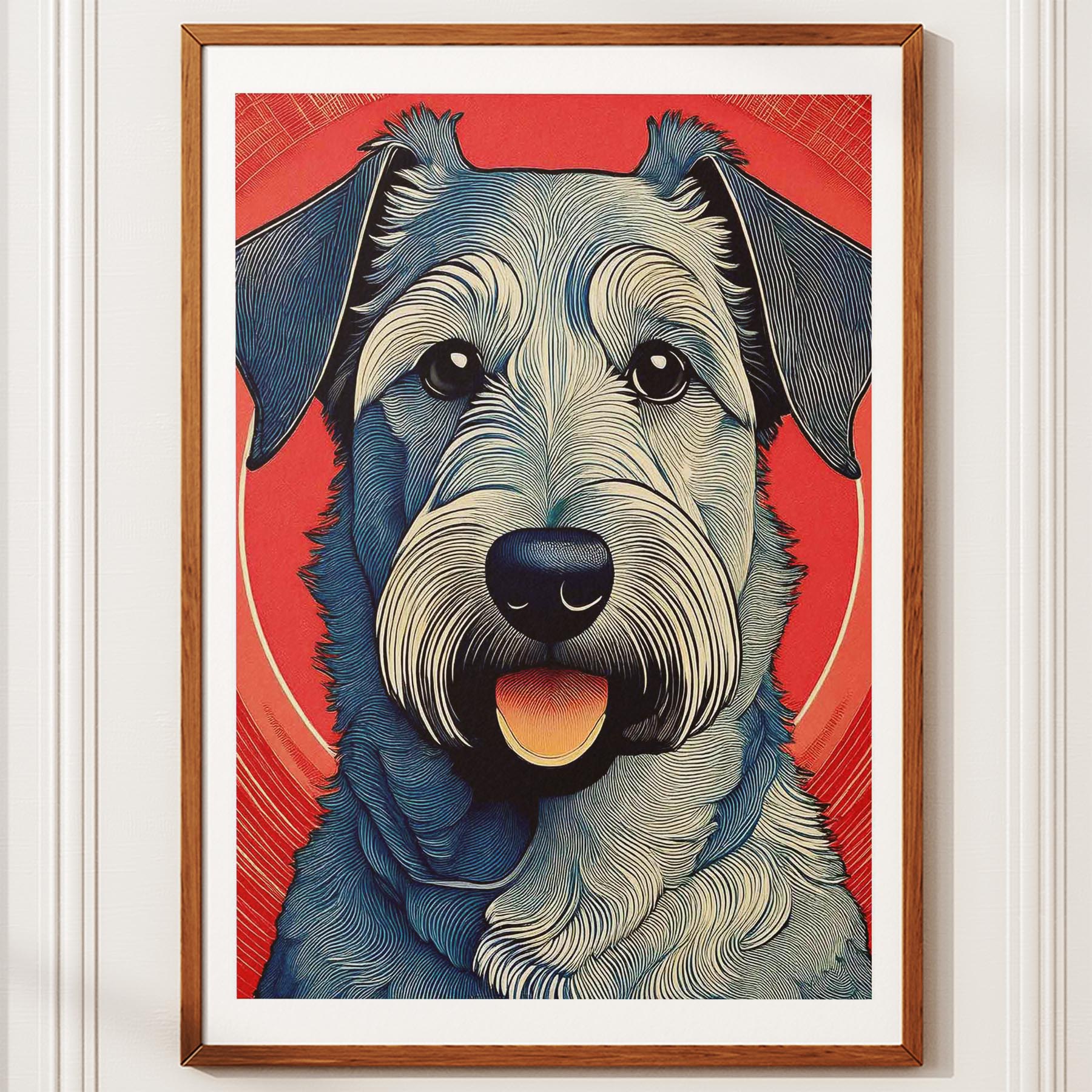 Irish Terrier Hokusai Japanese Inspired Dog Series image 10