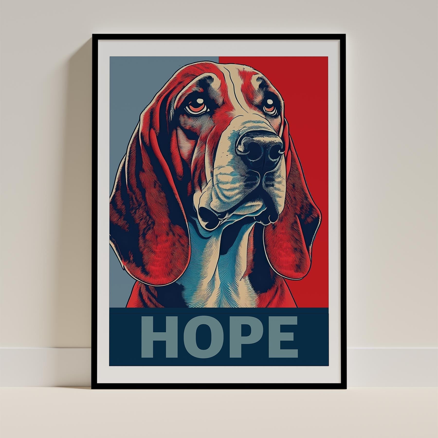 Basset Hound HOPE Series Inspired by the Obama Poster image 0