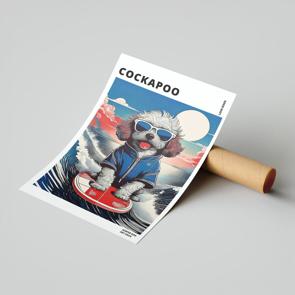 Cockapoo Hokosai Surfer Dogs 1 image 7