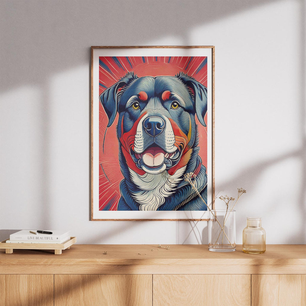 Rottweiler Hokusai Japanese Inspired Dog Series image 8