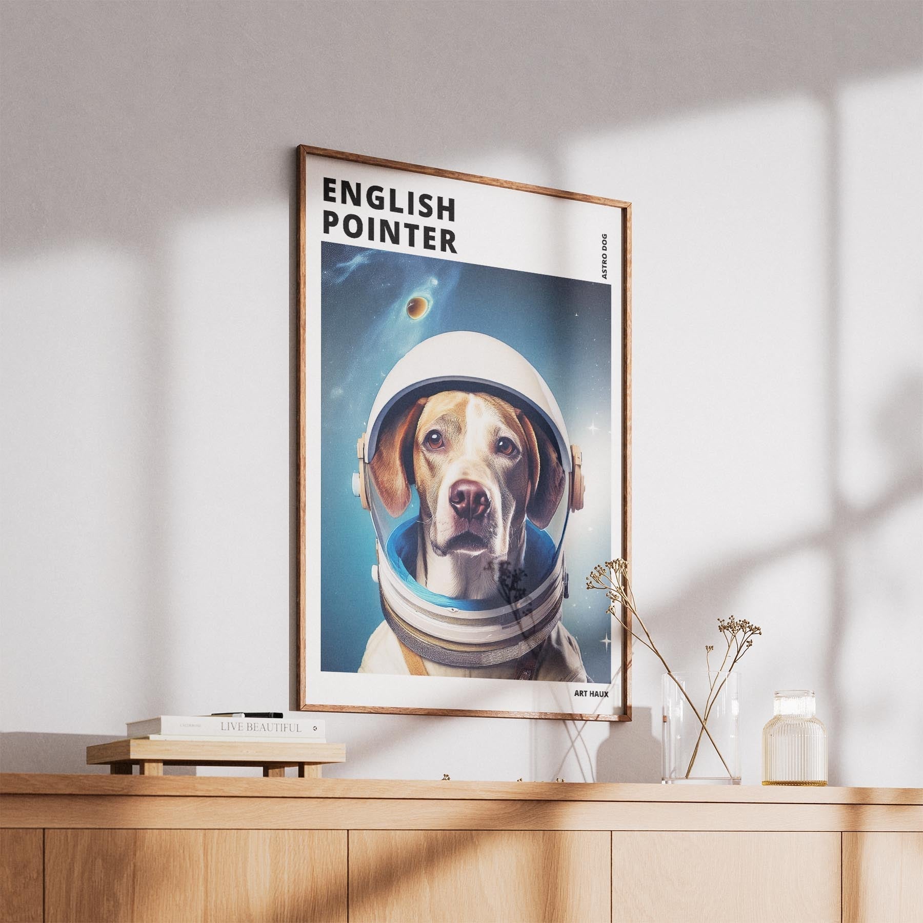 English Pointer Astronaut Dog Series with Text Astro Dog image 5