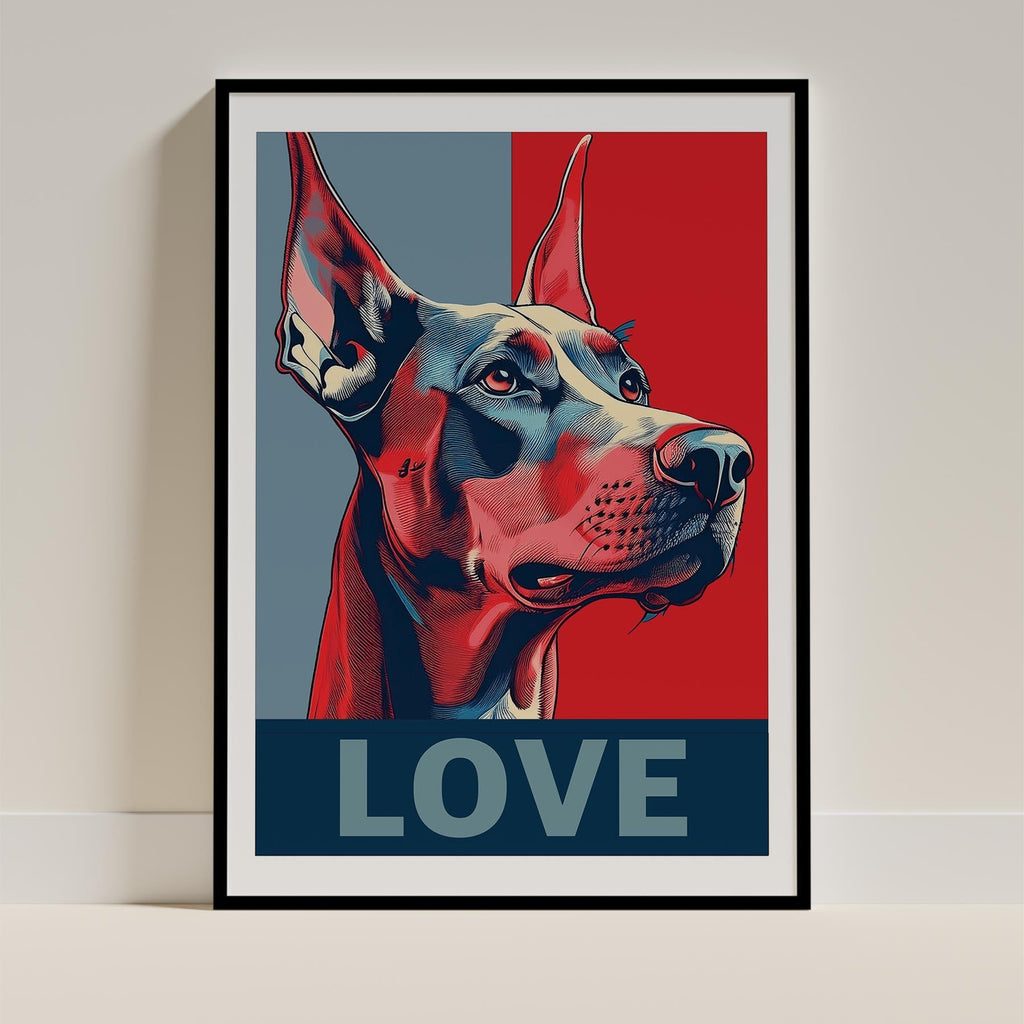 Doberman LOVE Series Inspired by the Obama Poster image 0