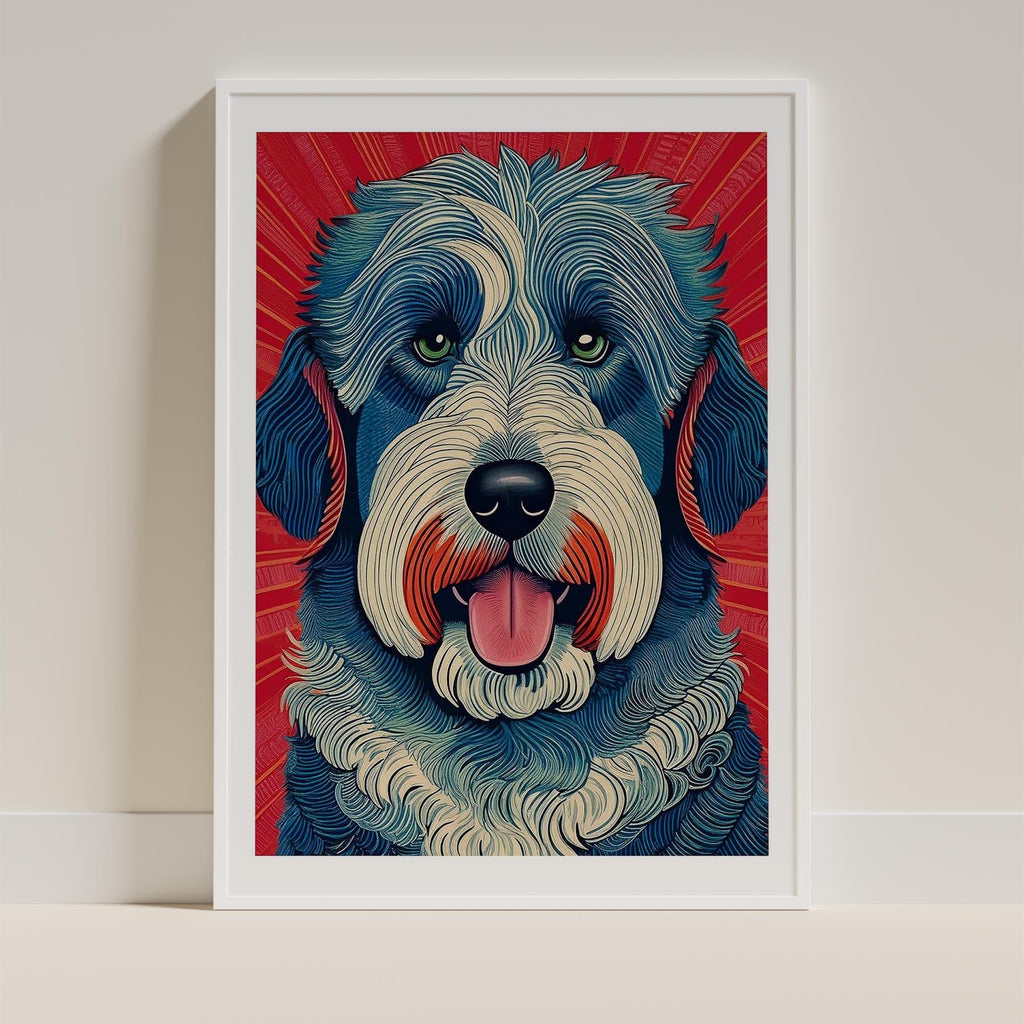 Old English Sheepdog Hokusai Japanese Inspired Dog Series 2 image 9