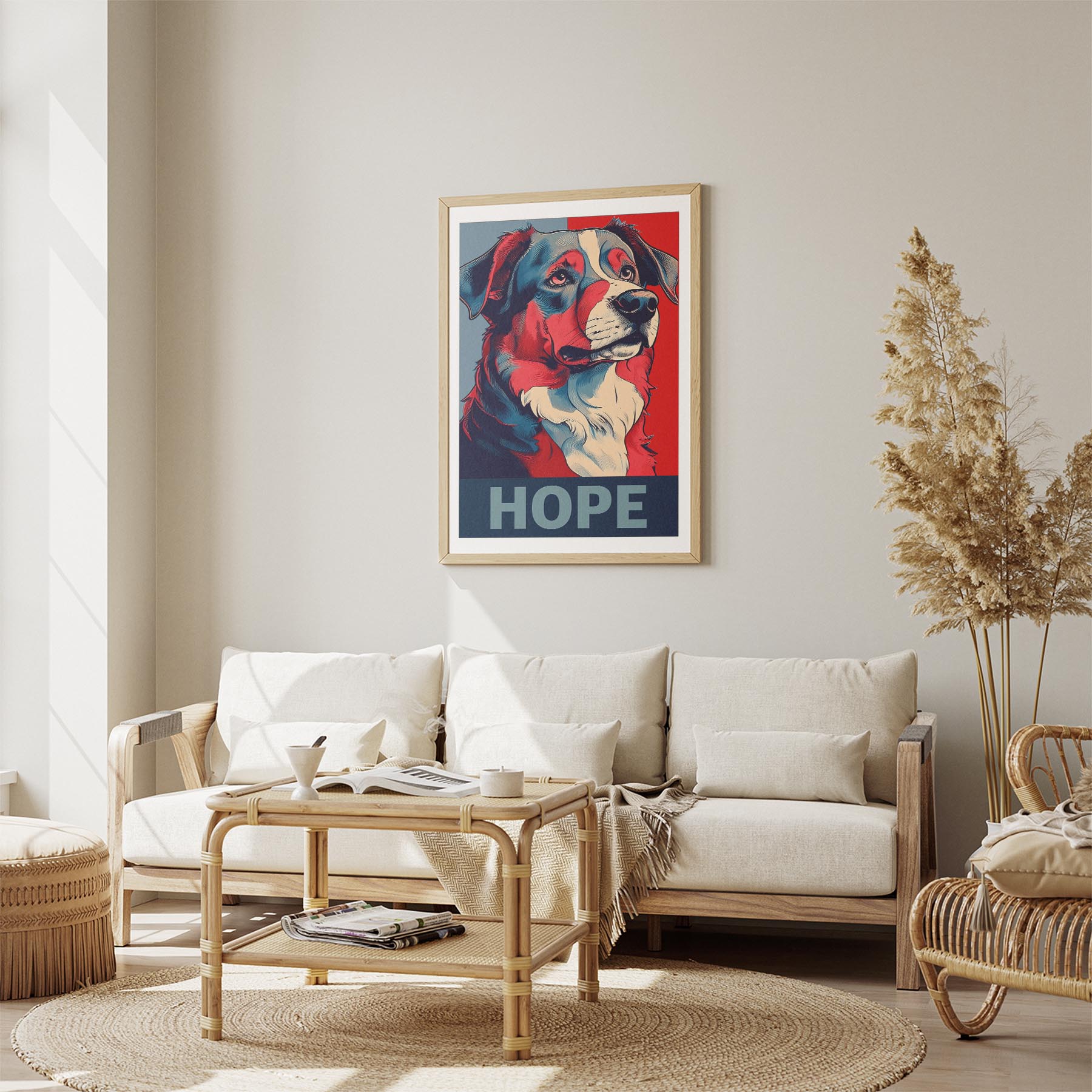 Australian Shepherd HOPE Series Inspired by the Obama Poster image 2