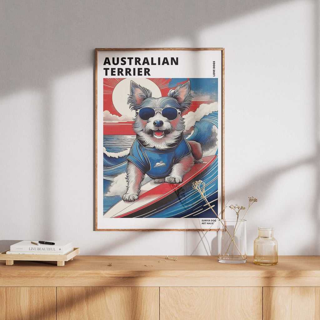 Australian Terrier Hokosai Surfer Dogs 1 image 8