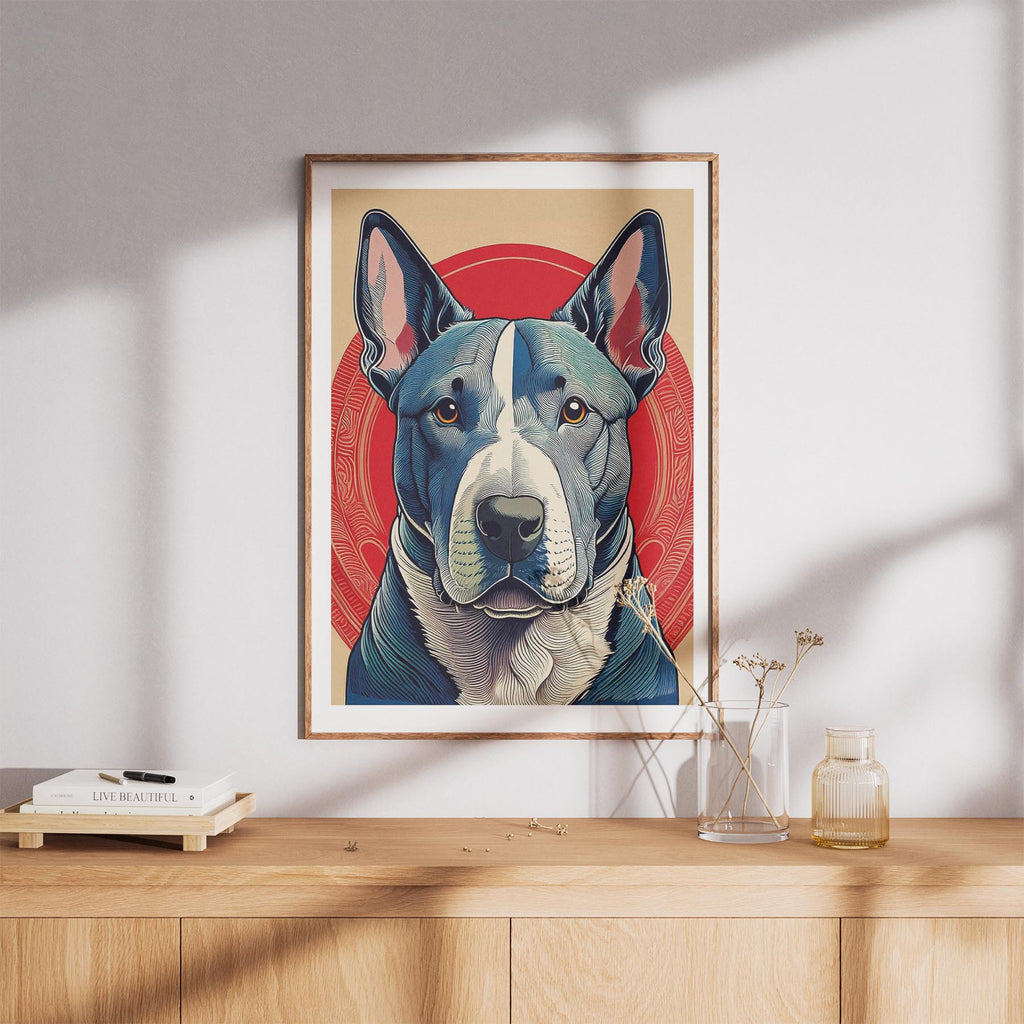Bull Terrier Hokusai Japanese Inspired Dog Series 1 image 8