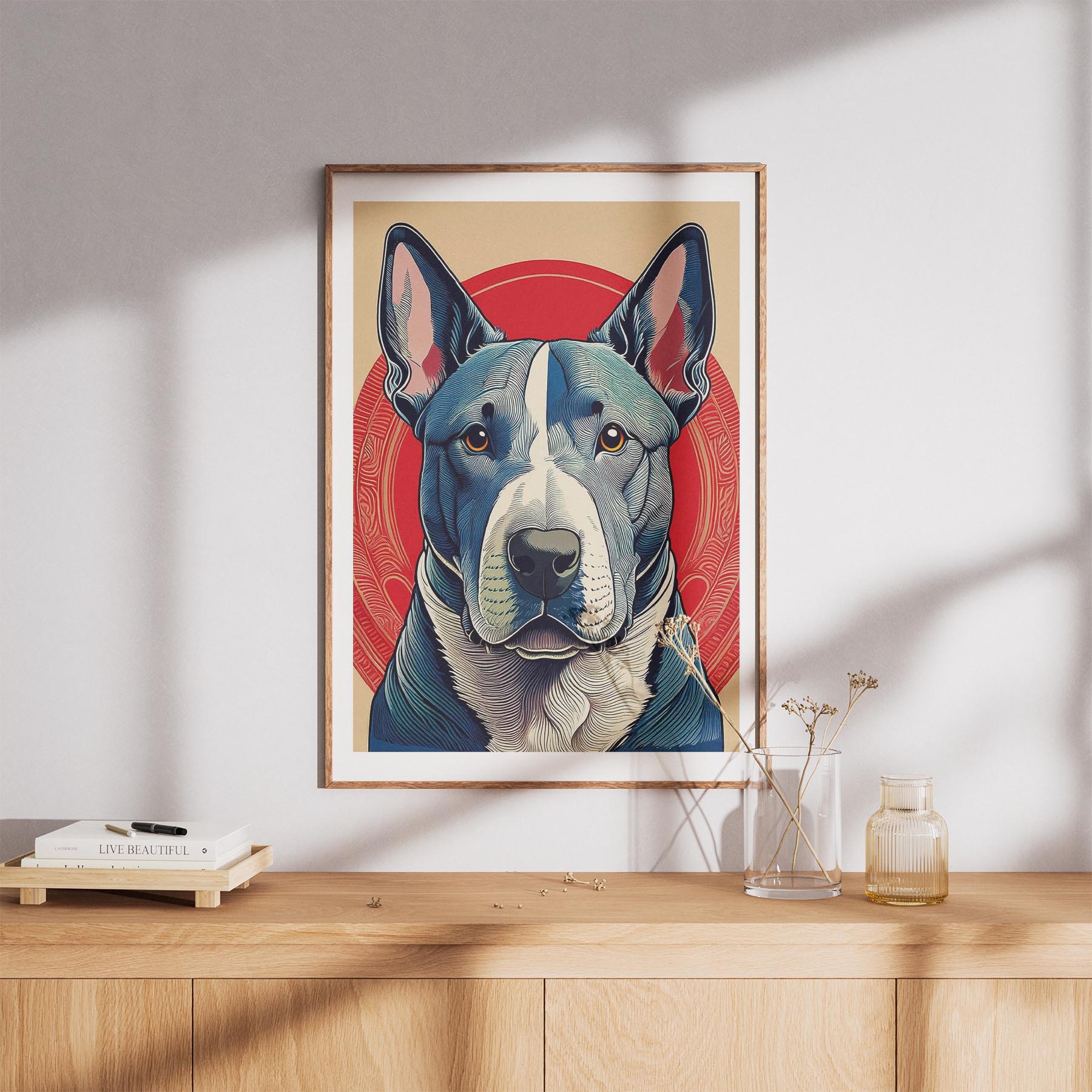 Bull Terrier Hokusai Japanese Inspired Dog Series 1 image 8