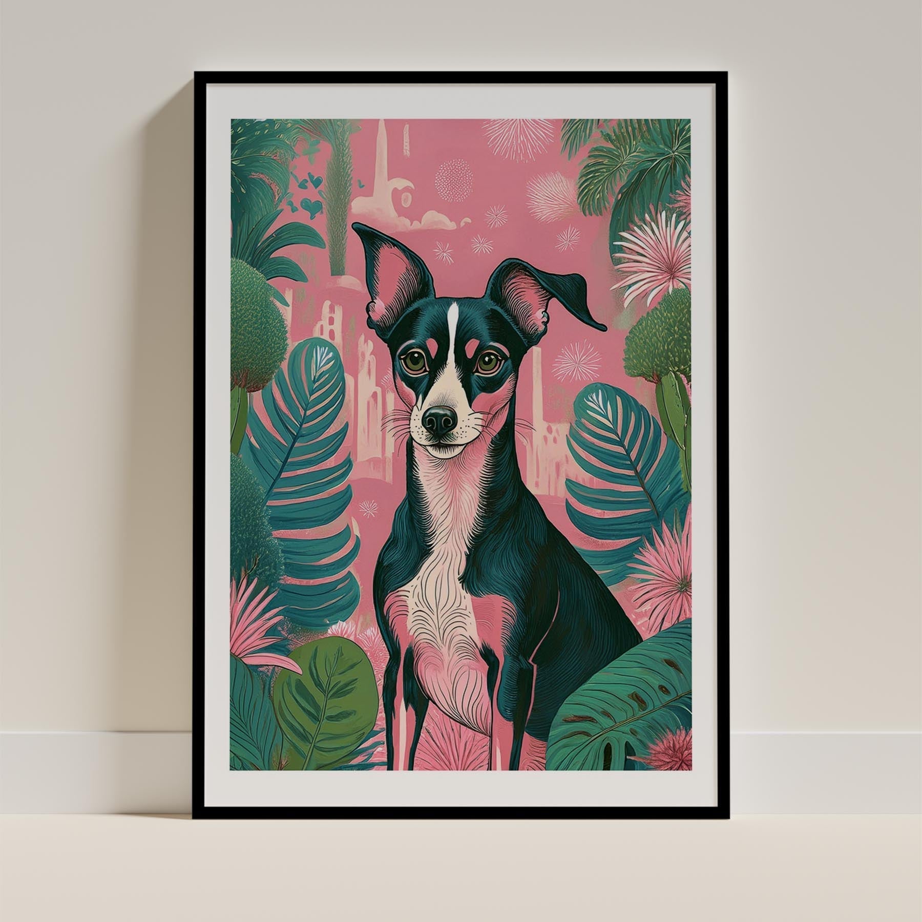 Whippet Flowery Dog image 13