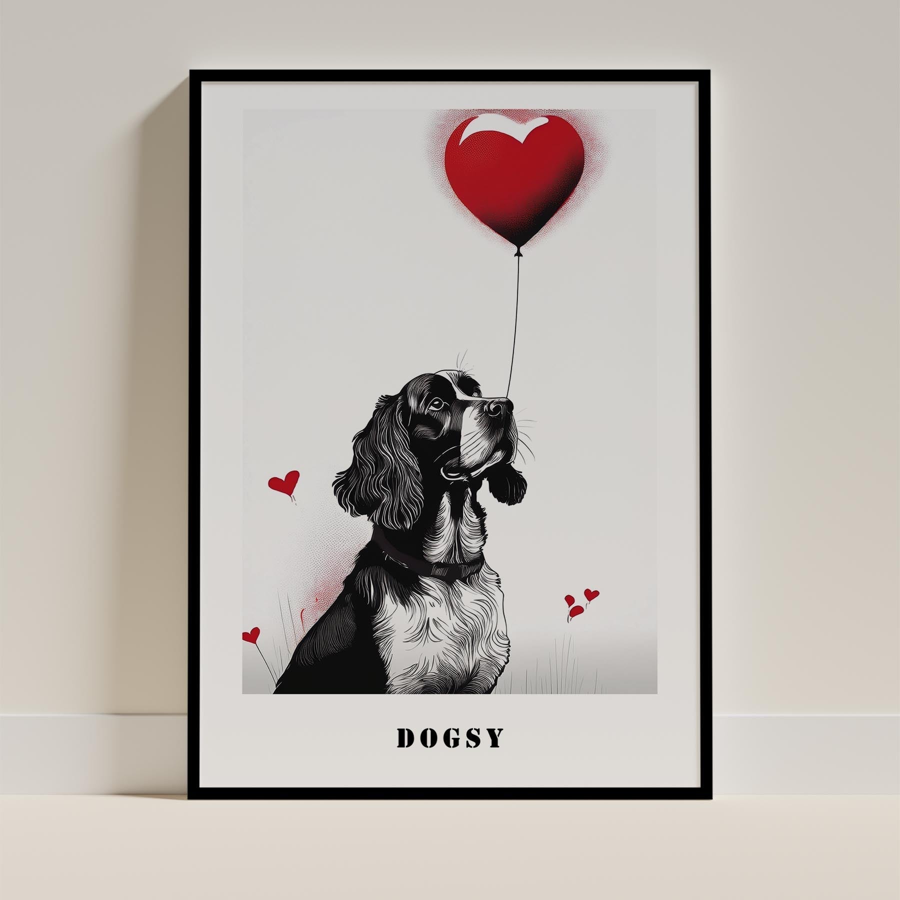 English Springer Spaniel DOGSY Series inspired by the Art of Banksy with text Do image 0
