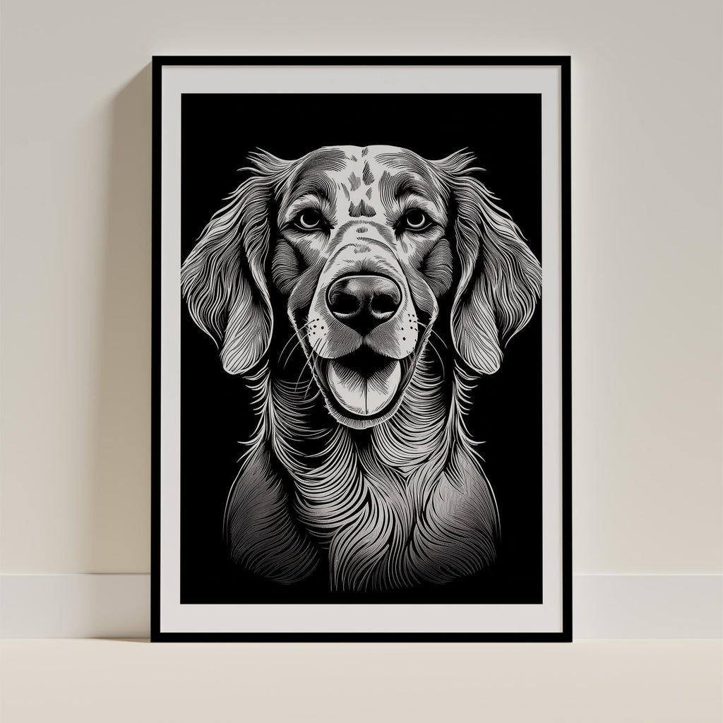 English Setter Line Dog Series in Black and White image 0