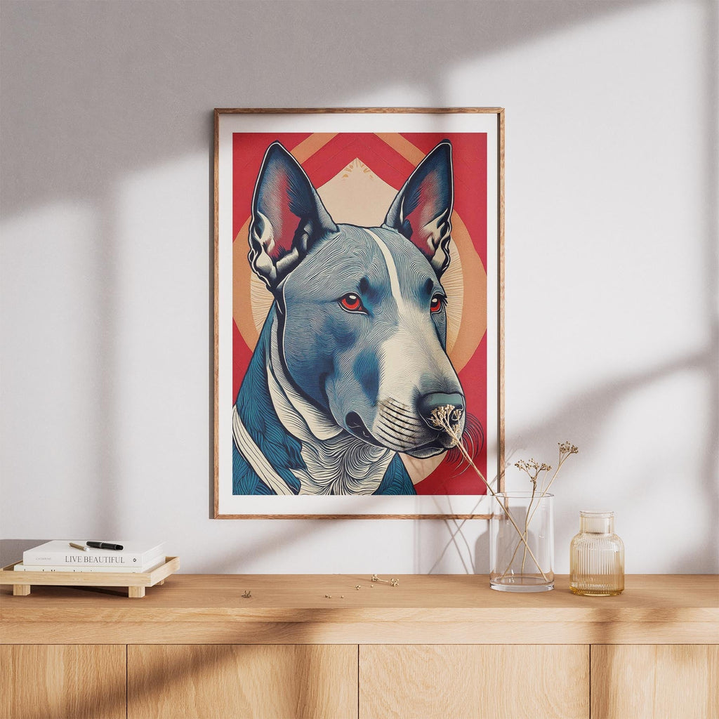 Bull Terrier Hokusai Japanese Inspired Dog Series 2 image 8