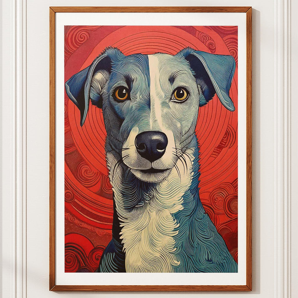 Greyhound Hokusai Japanese Inspired Dog Series image 10