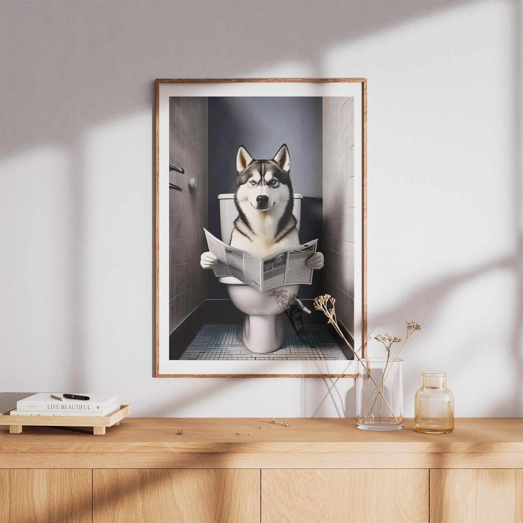 Siberian Husky Toilet Humour Dog Series image 8