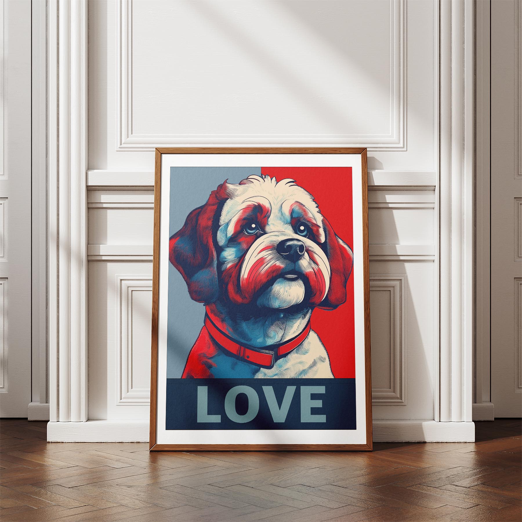 Bichon Frise LOVE Series Inspired by the Obama Poster image 4