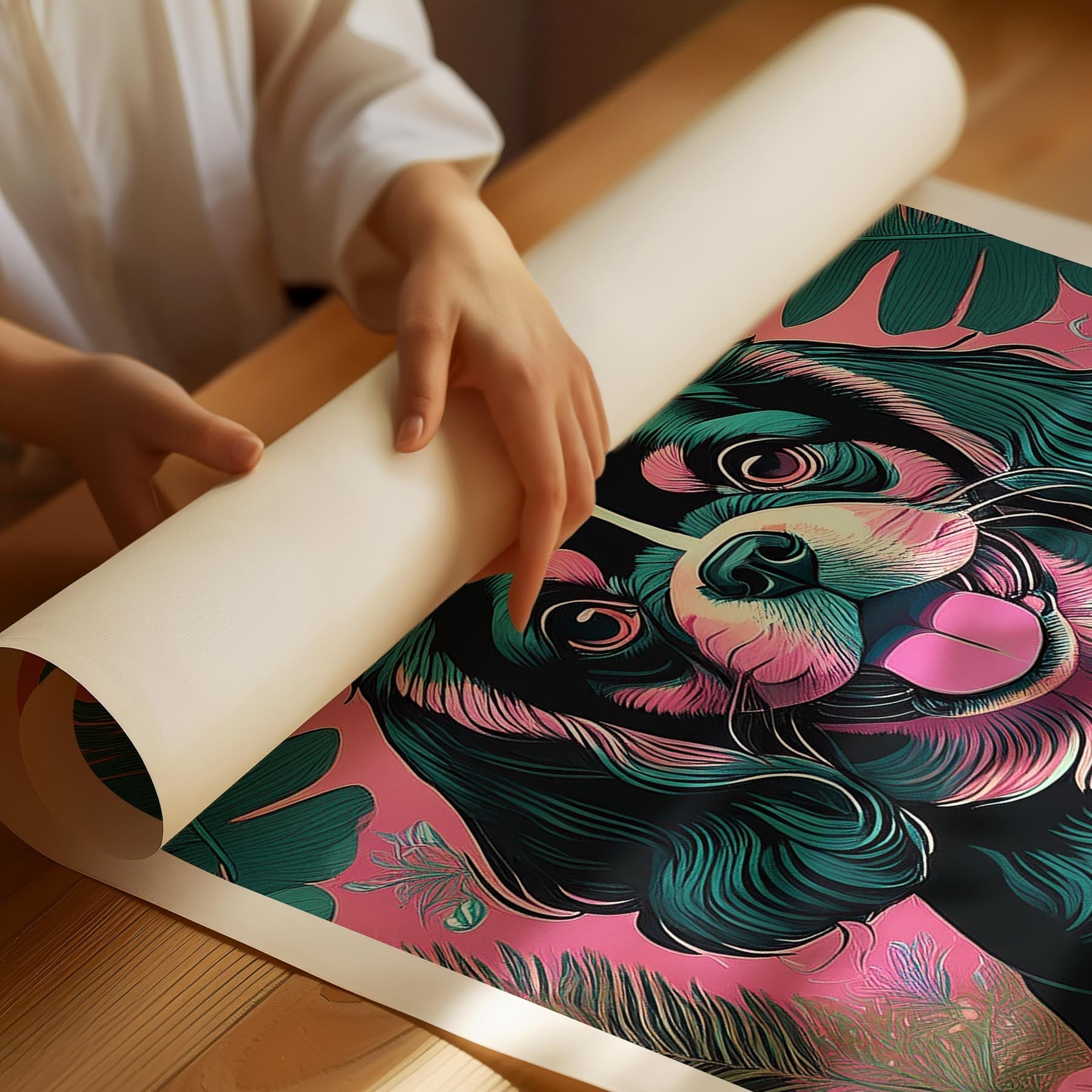 Cavalier King Charles Spaniel Flowery Dog image 1