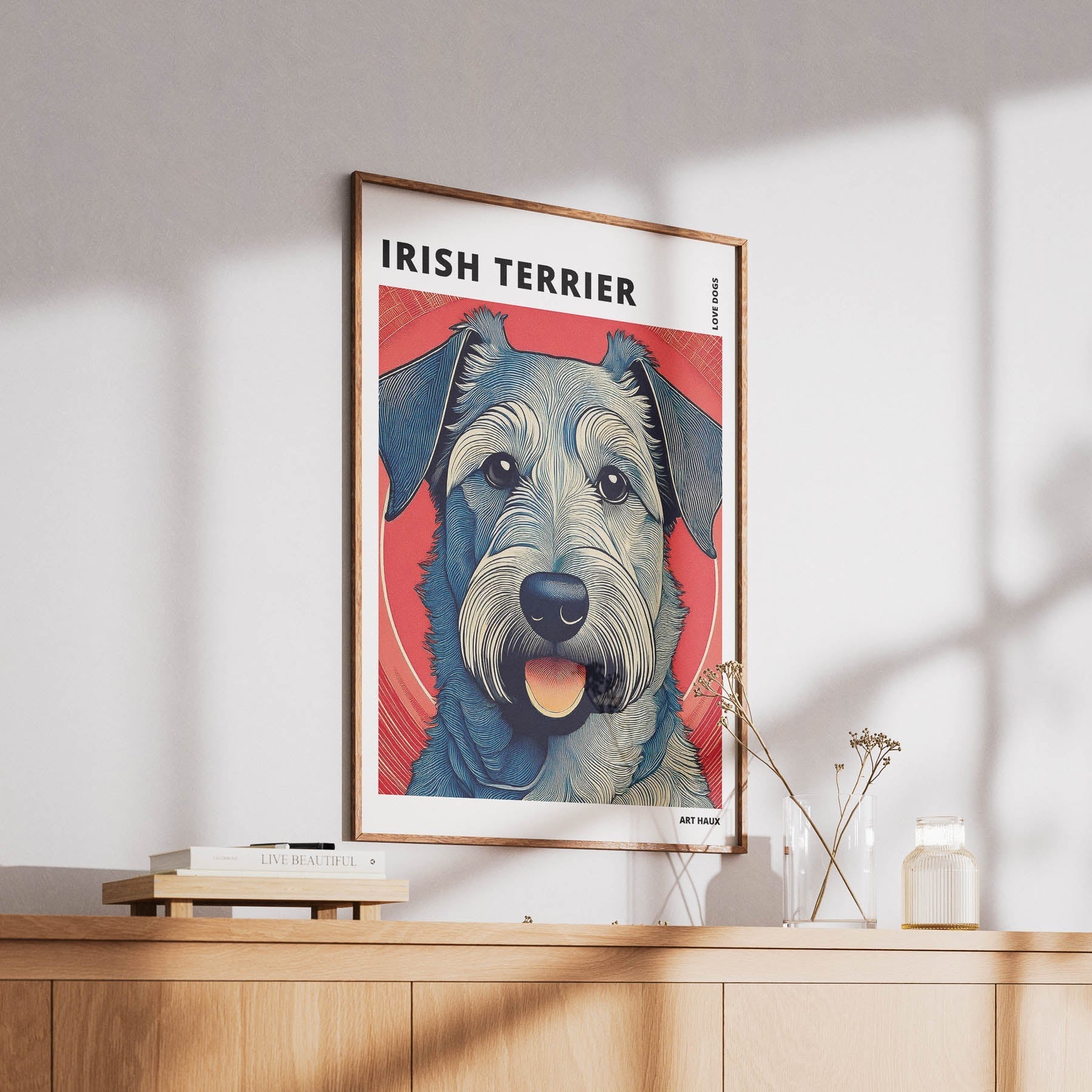 Irish Setter Hokusai Japanese Inspired Dog Series with Text image 5