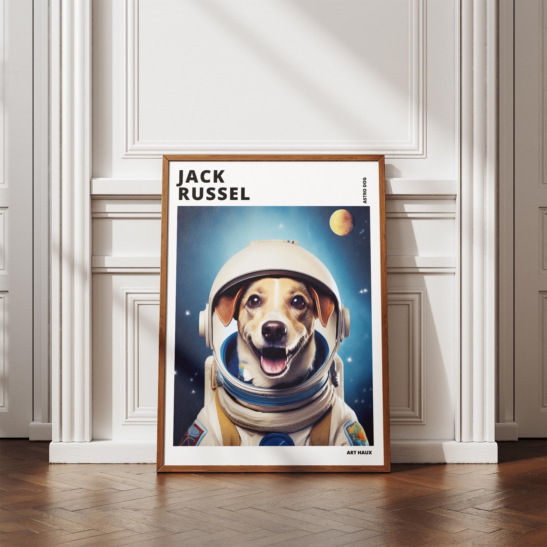 Jack Russell Astronaut Dog Series with Text Astro Dog image 4