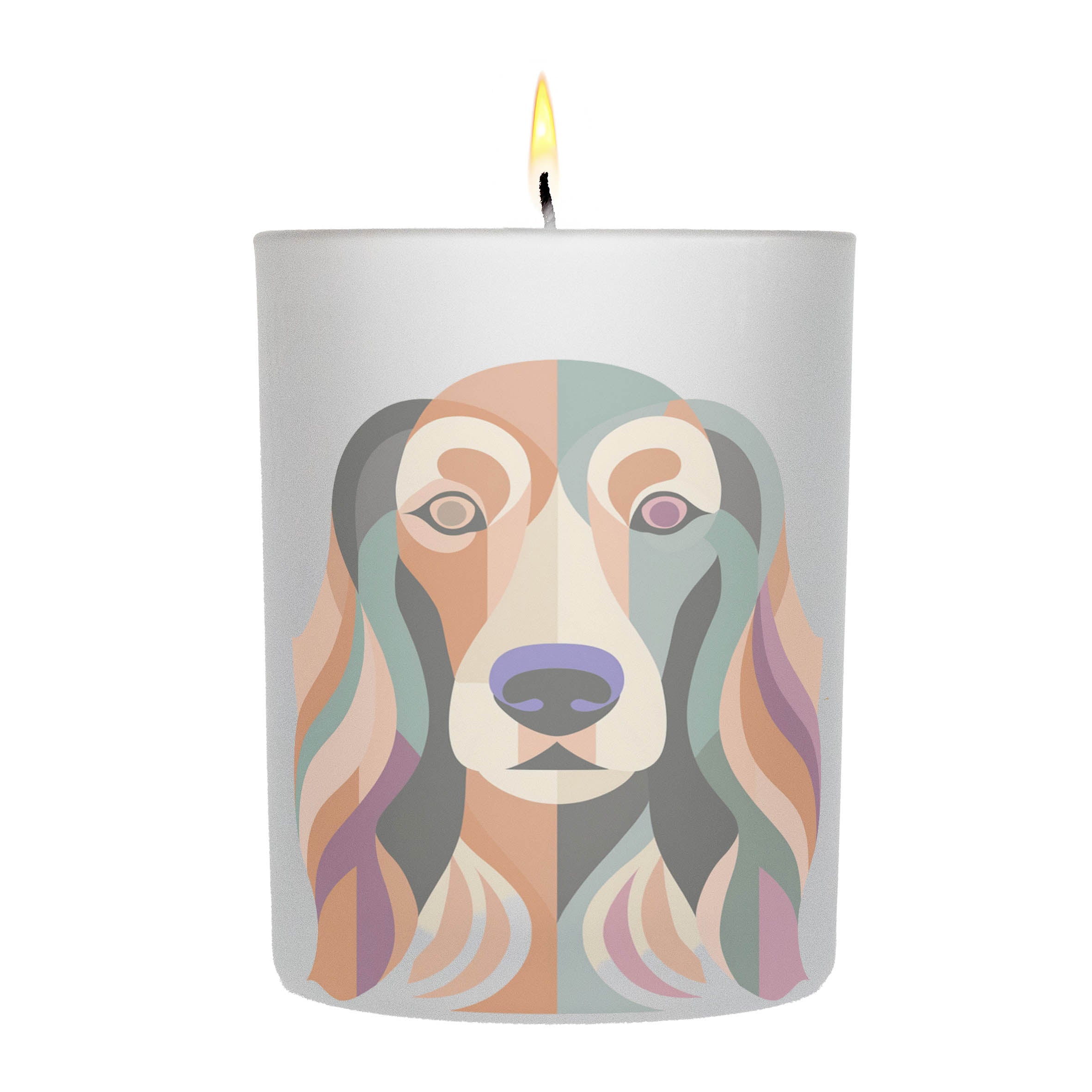 Afghan Graphic Retro Chic Frosted Candle