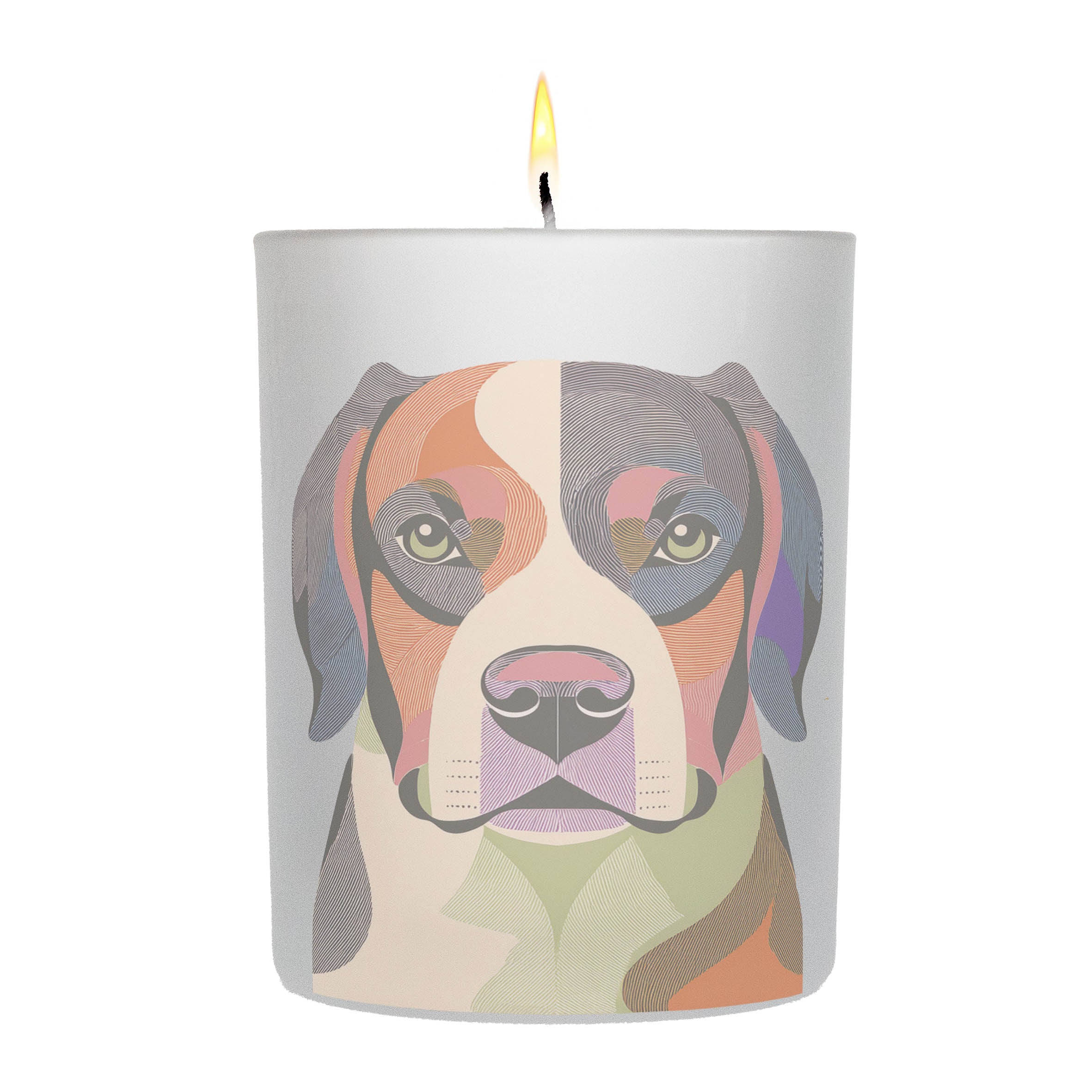 Brittany Graphic Retro Chic Frosted Candle