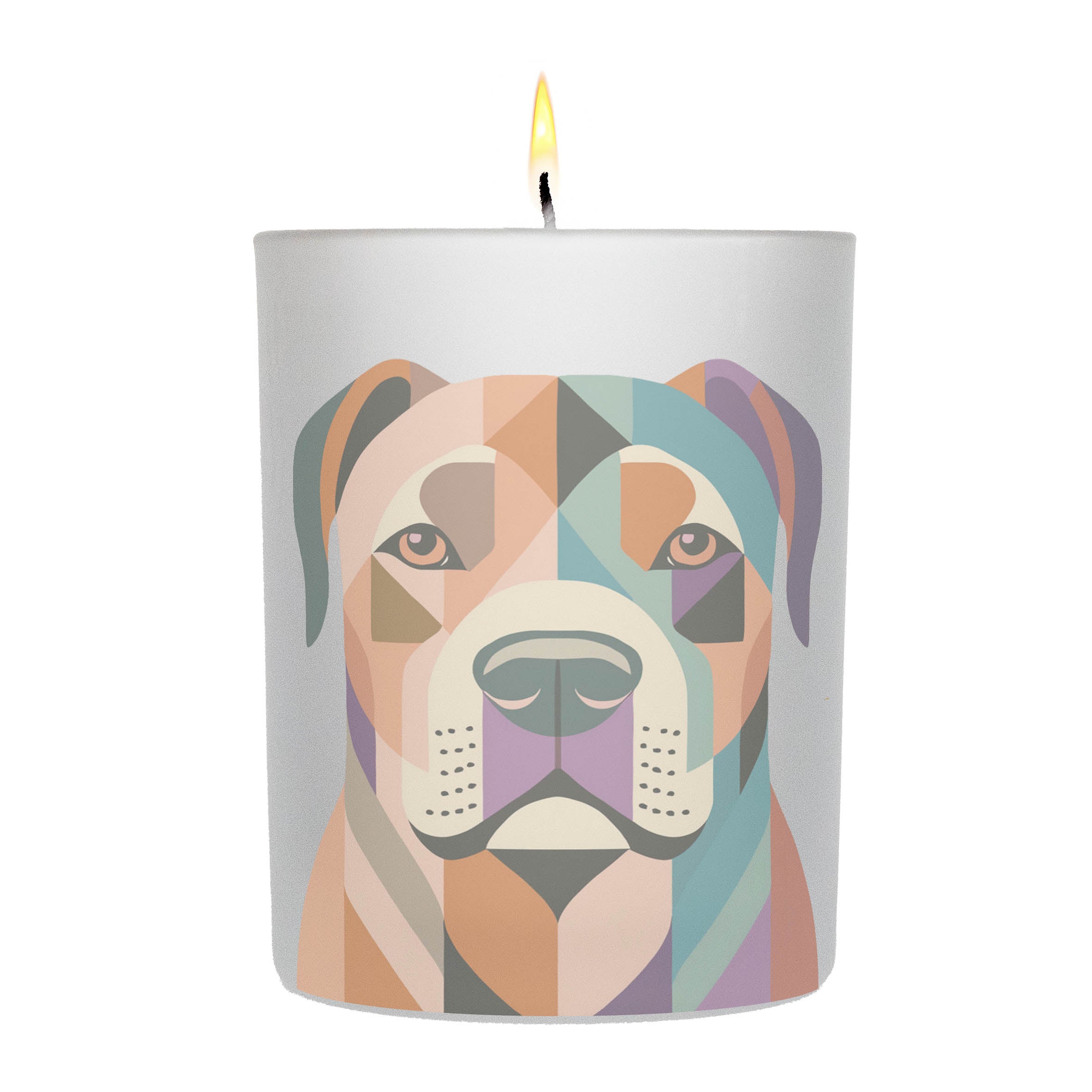 Cane Corso Graphic Retro Chic Frosted Candle