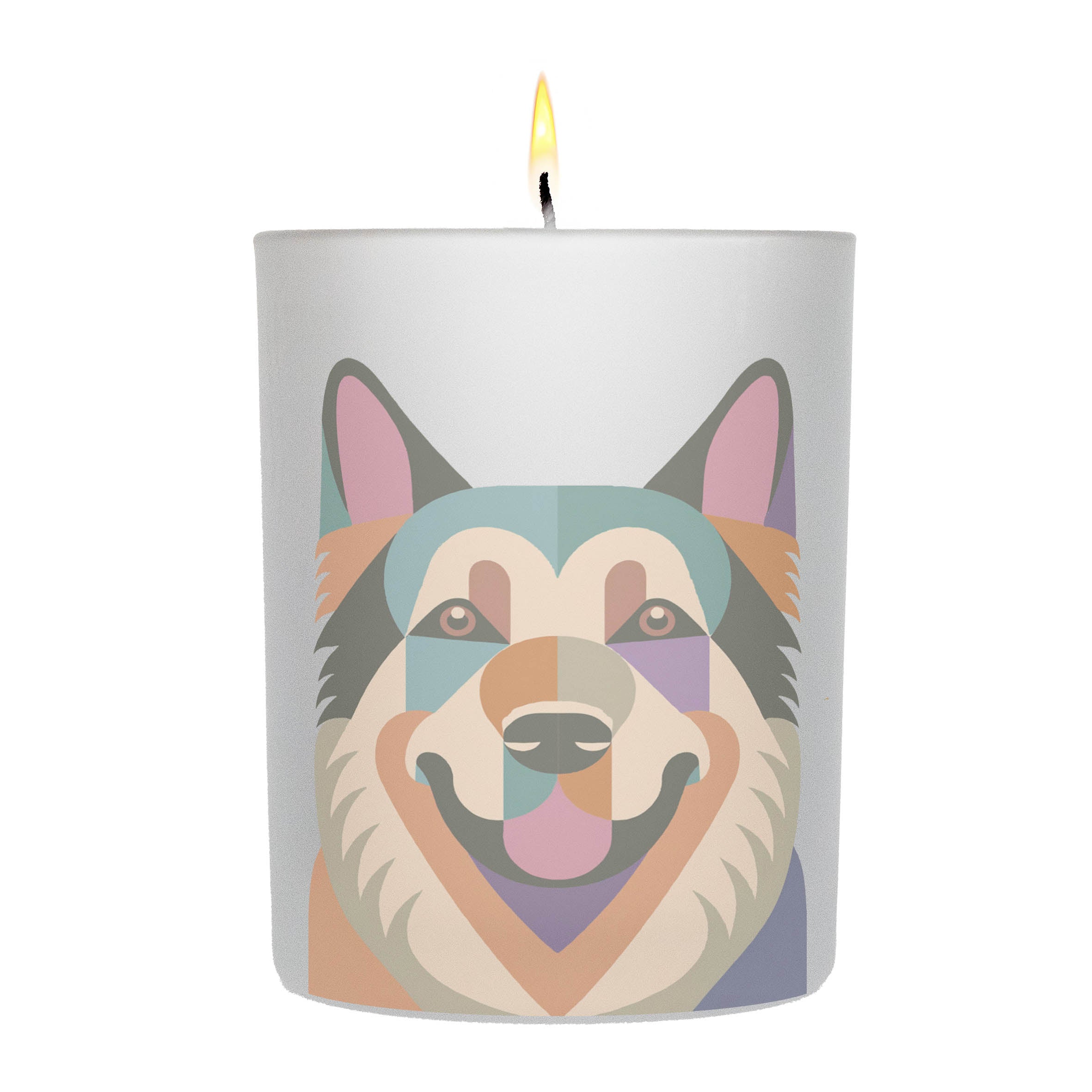Caucasian Graphic Retro Chic Frosted Candle