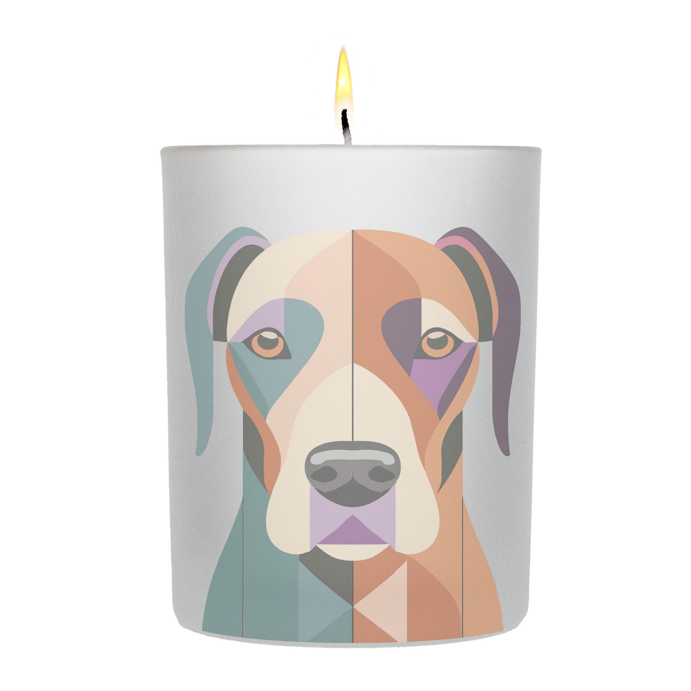 Great Dane Graphic Retro Chic Frosted Candle