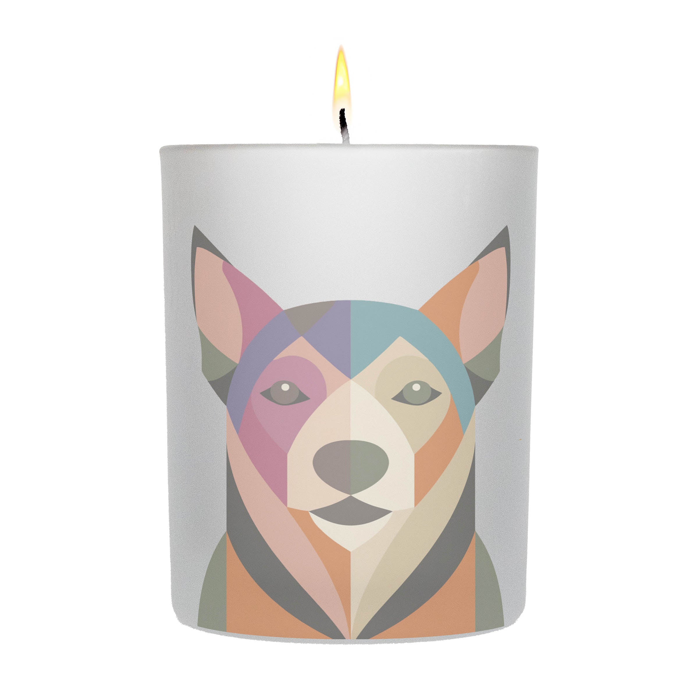 Koolie Graphic Retro Chic Frosted Candle