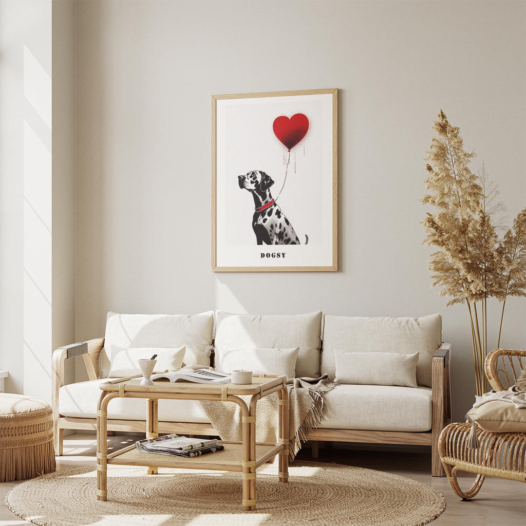 Dalmatian DOGSY Series inspired by the Art of Banksy with text Dogsy image 2