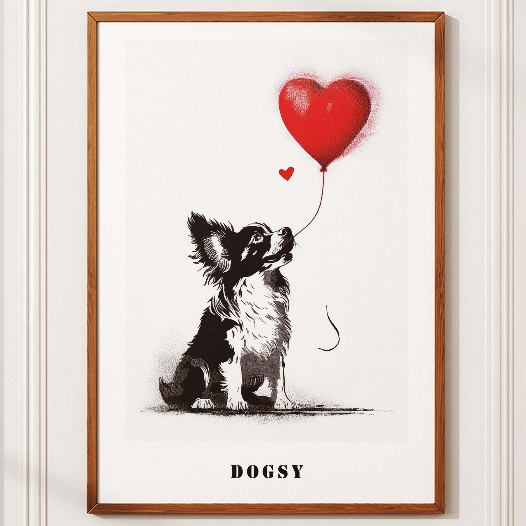 Papillon DOGSY Series inspired by the Art of Banksy with text Dogsy image 10