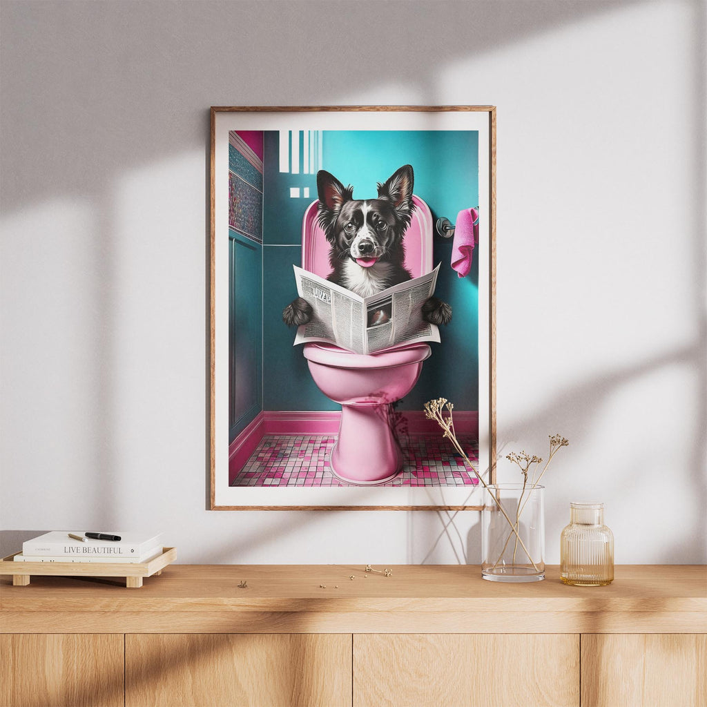 Chinese Crested Toilet Dogs PInk and Turquise image 8