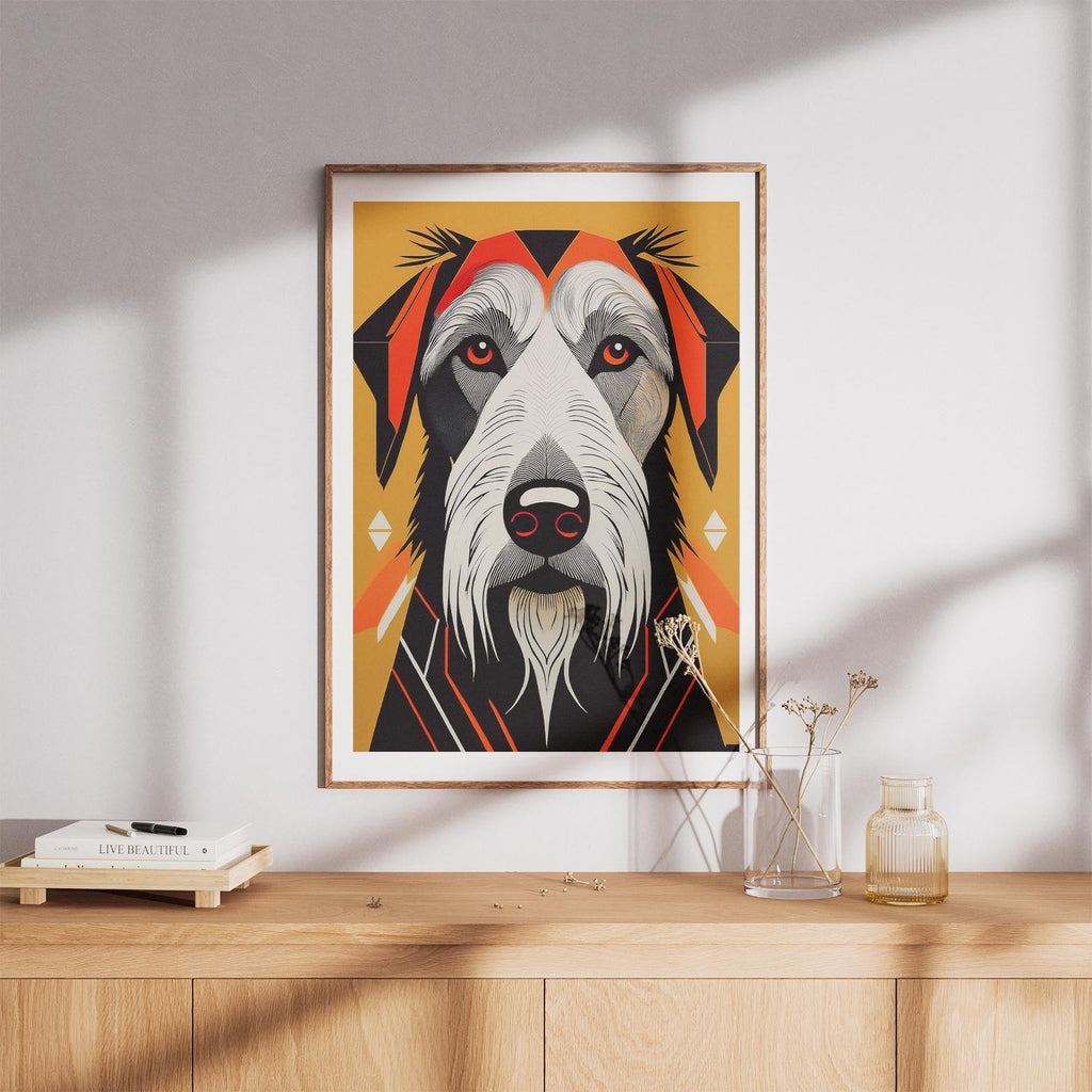 Irish Wolfhound Geometric Orange Series image 8