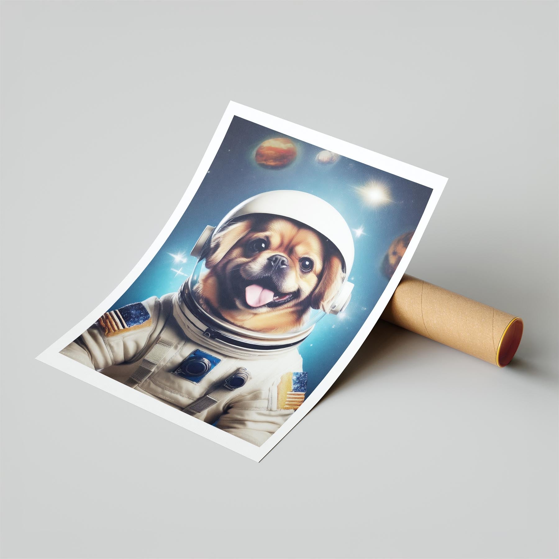Pekingese Astronaut Dog Series image 6