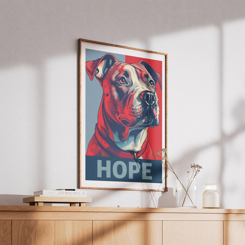 Staffordshire Bull Terrier HOPE Series Inspired by the Obama Poster image 5