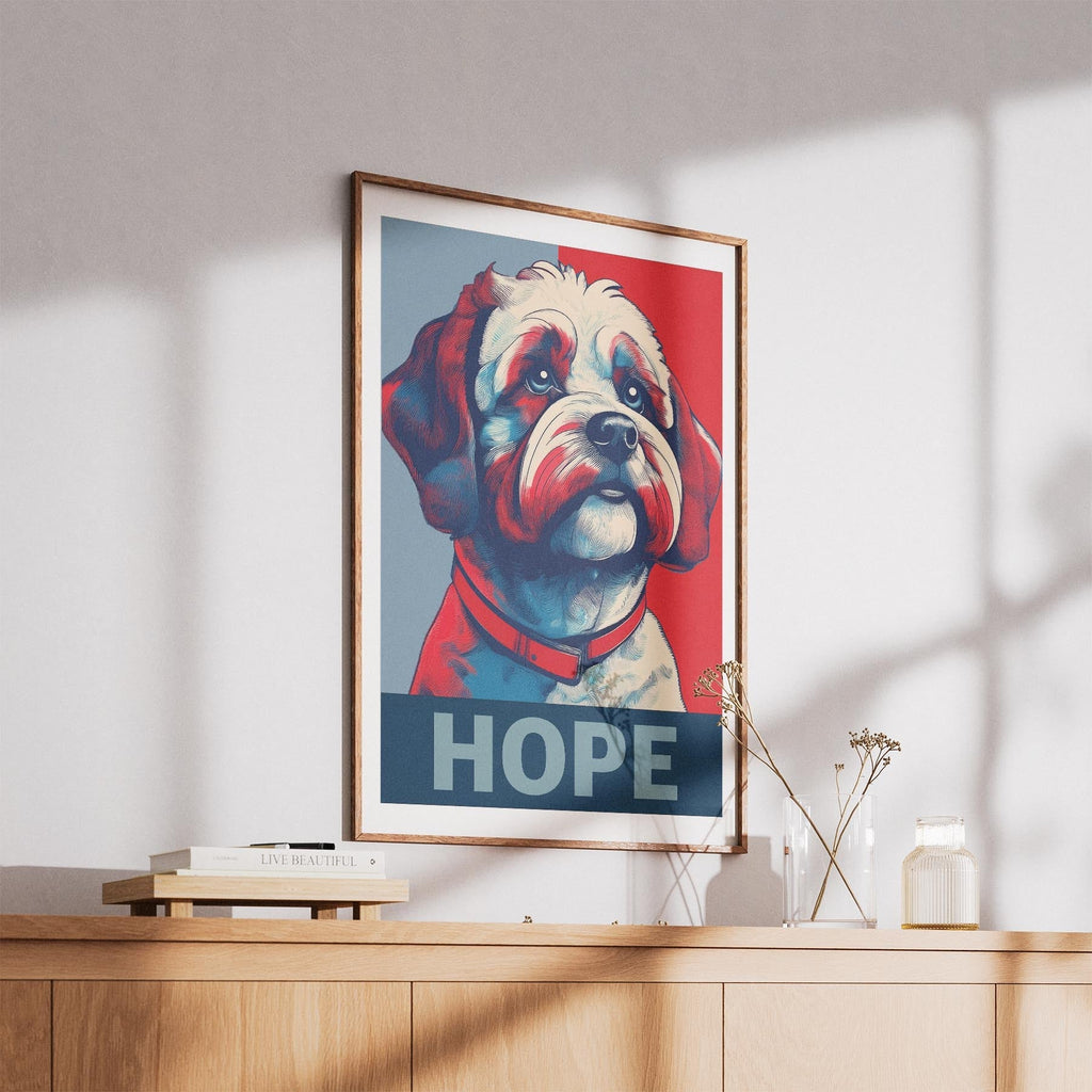 Bichon Frise HOPE Series Inspired by the Obama Poster image 5