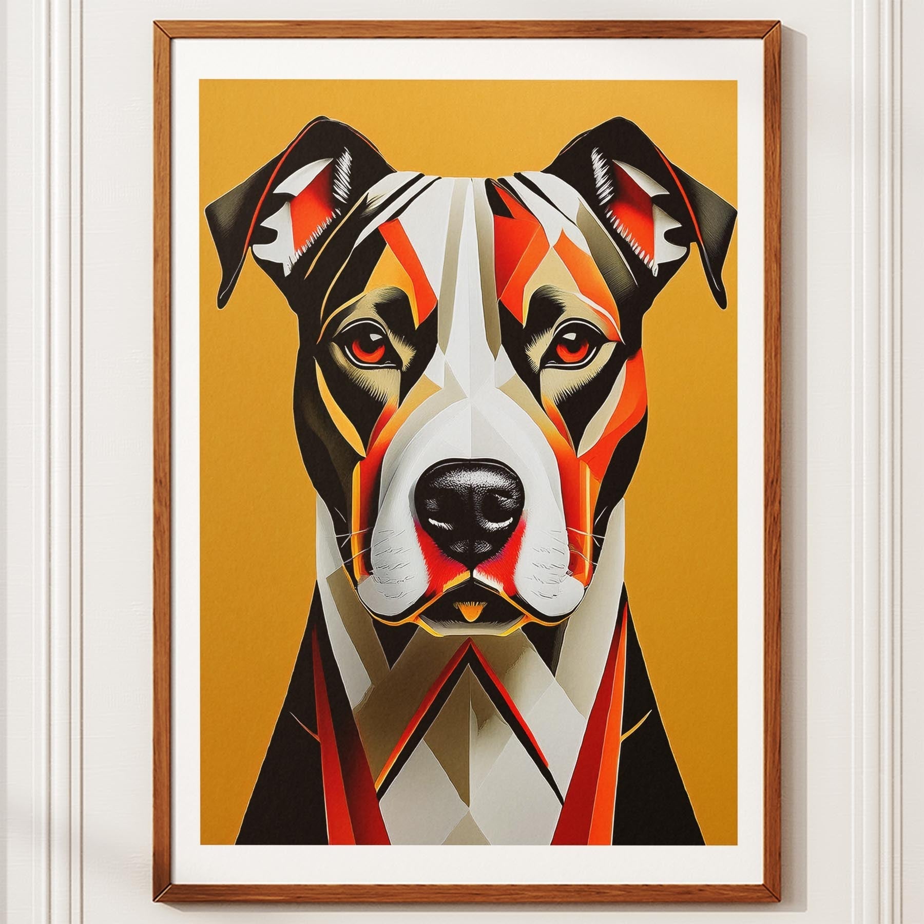 American Staffordshire Terrier Geometric Orange Series image 10