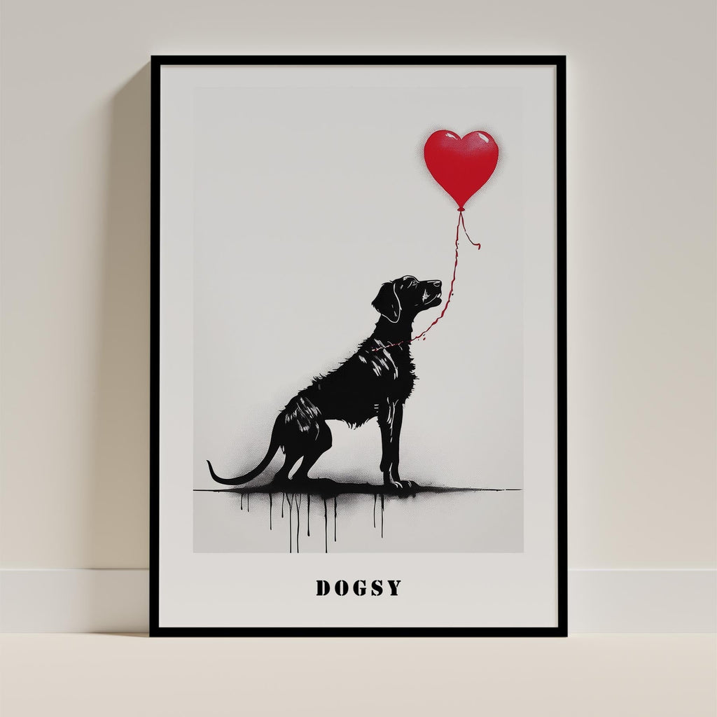 German Pointer DOGSY Series inspired by the Art of Banksy with text Dogsy image 0