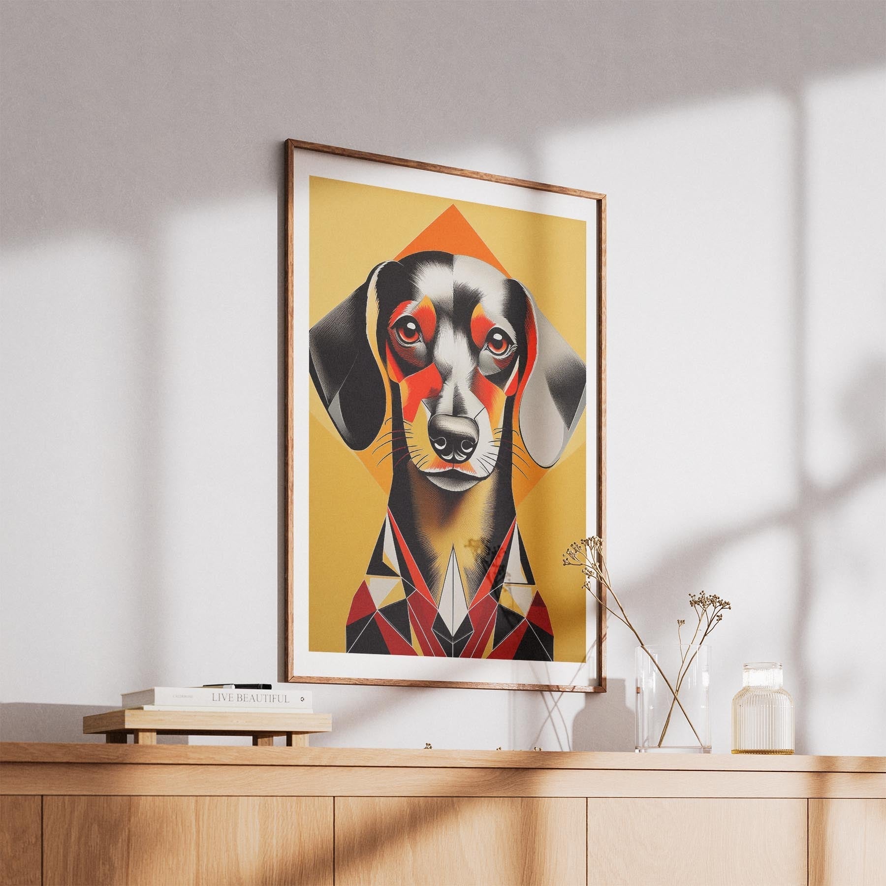 Dachshund Geometric Orange Series image 5