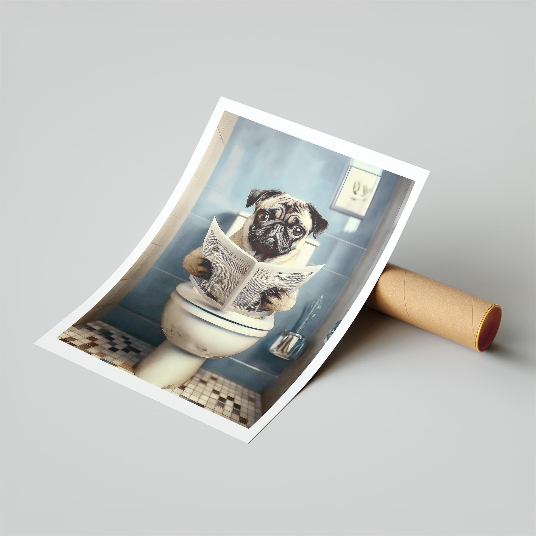 Pug Toilet Humour Dog Series 2 image 6