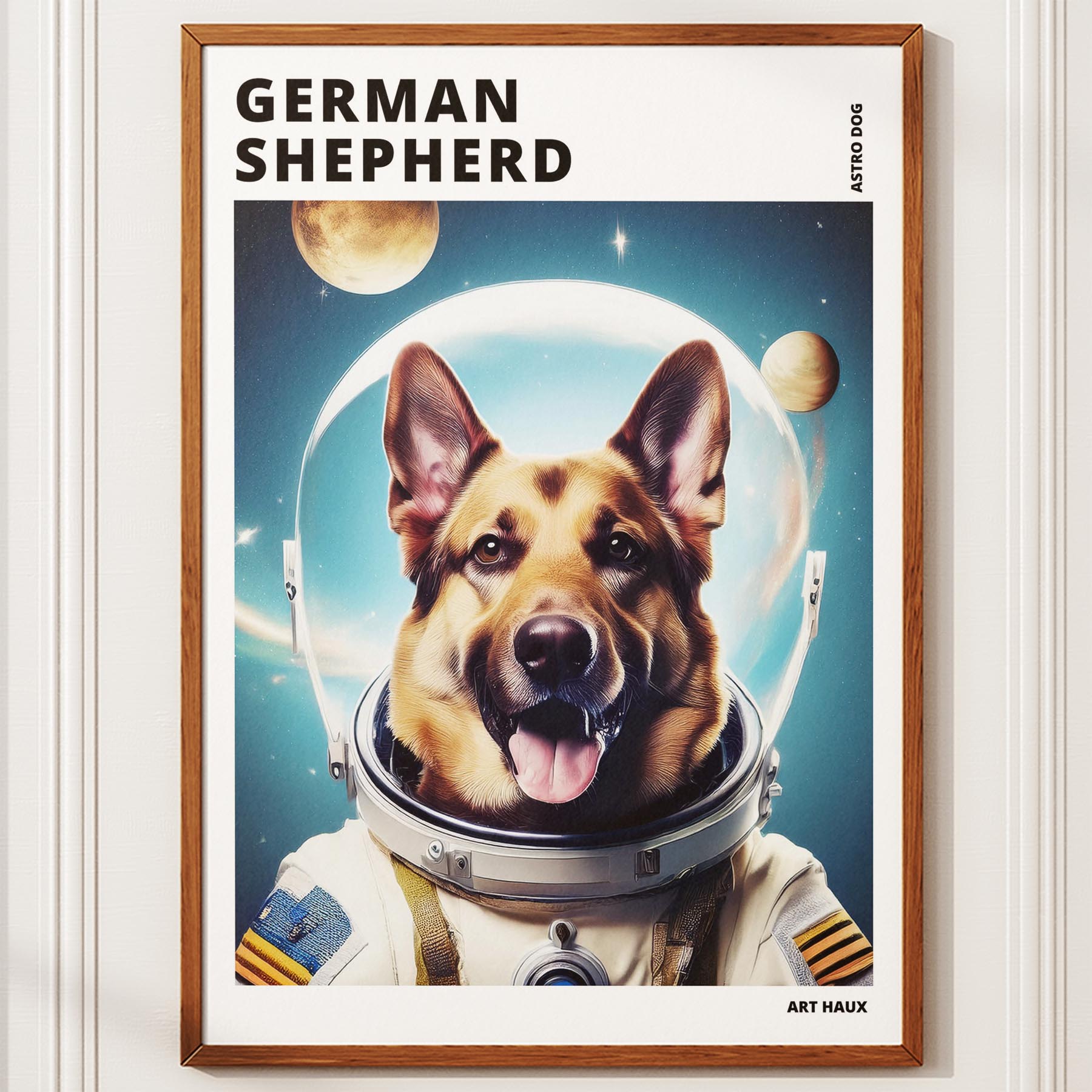 German Shepherd Astronaut Dog Series with Text Astro Dog image 10
