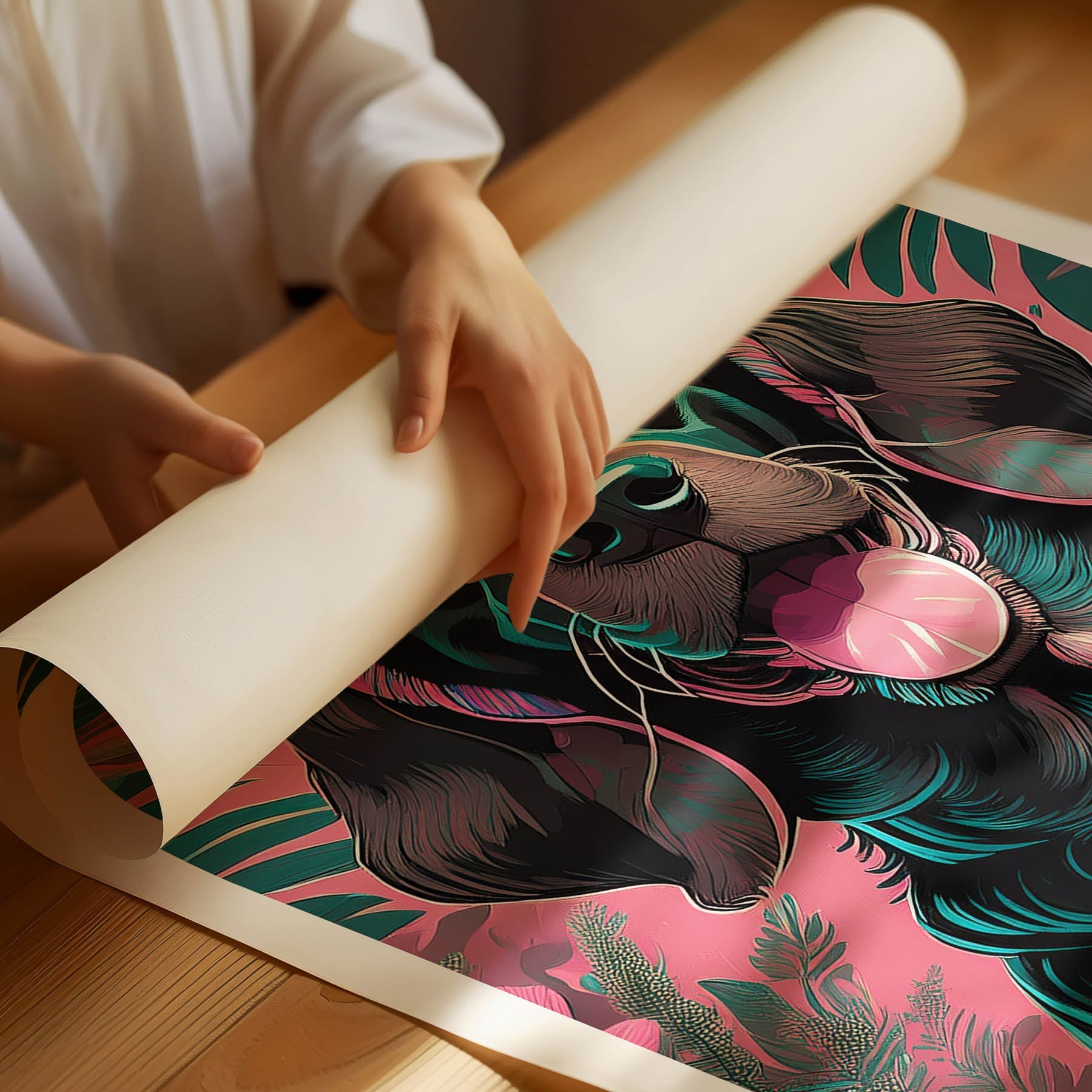 Irish Setter Flowery Dog image 1