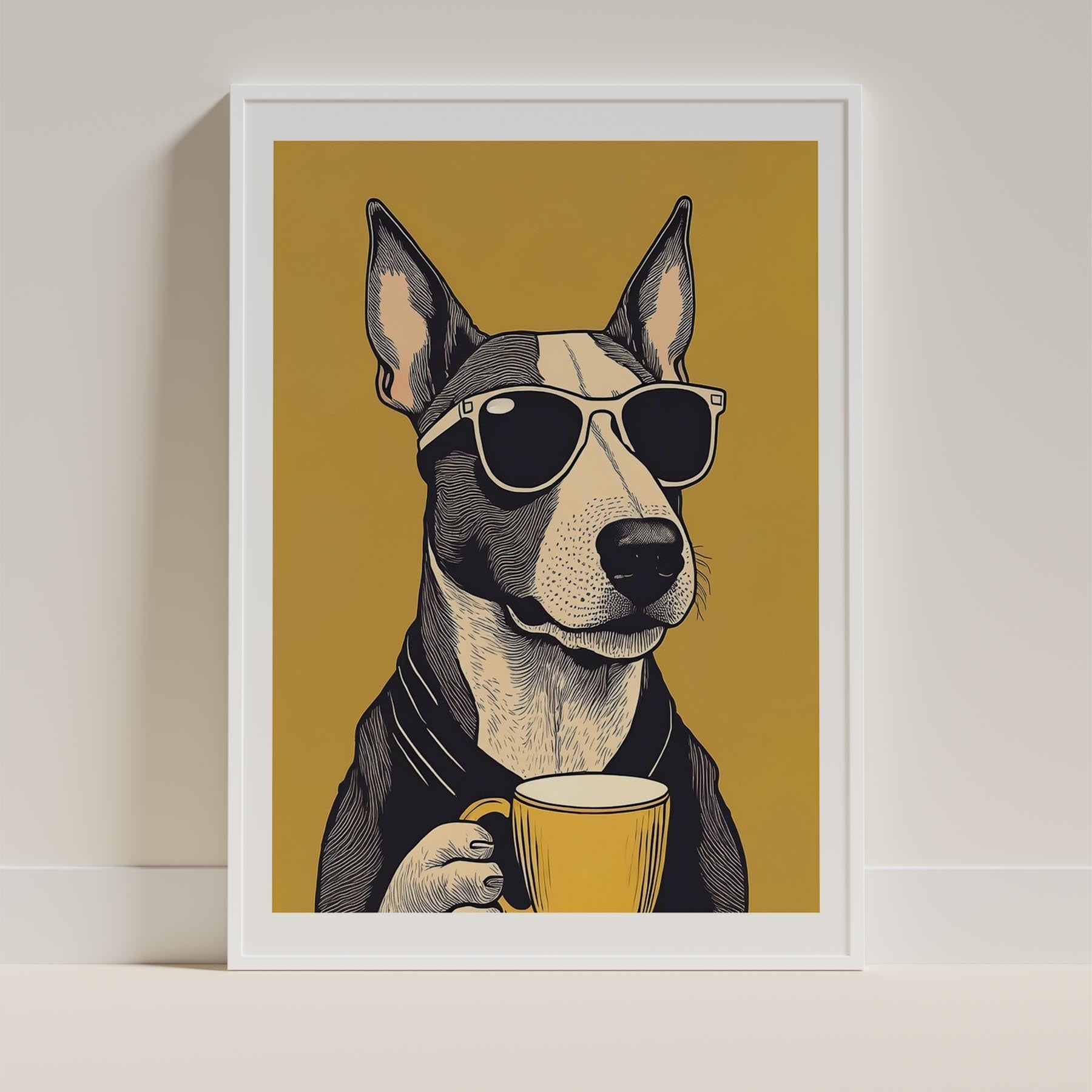 Bullterrier Chillin Coffee Dog image 10