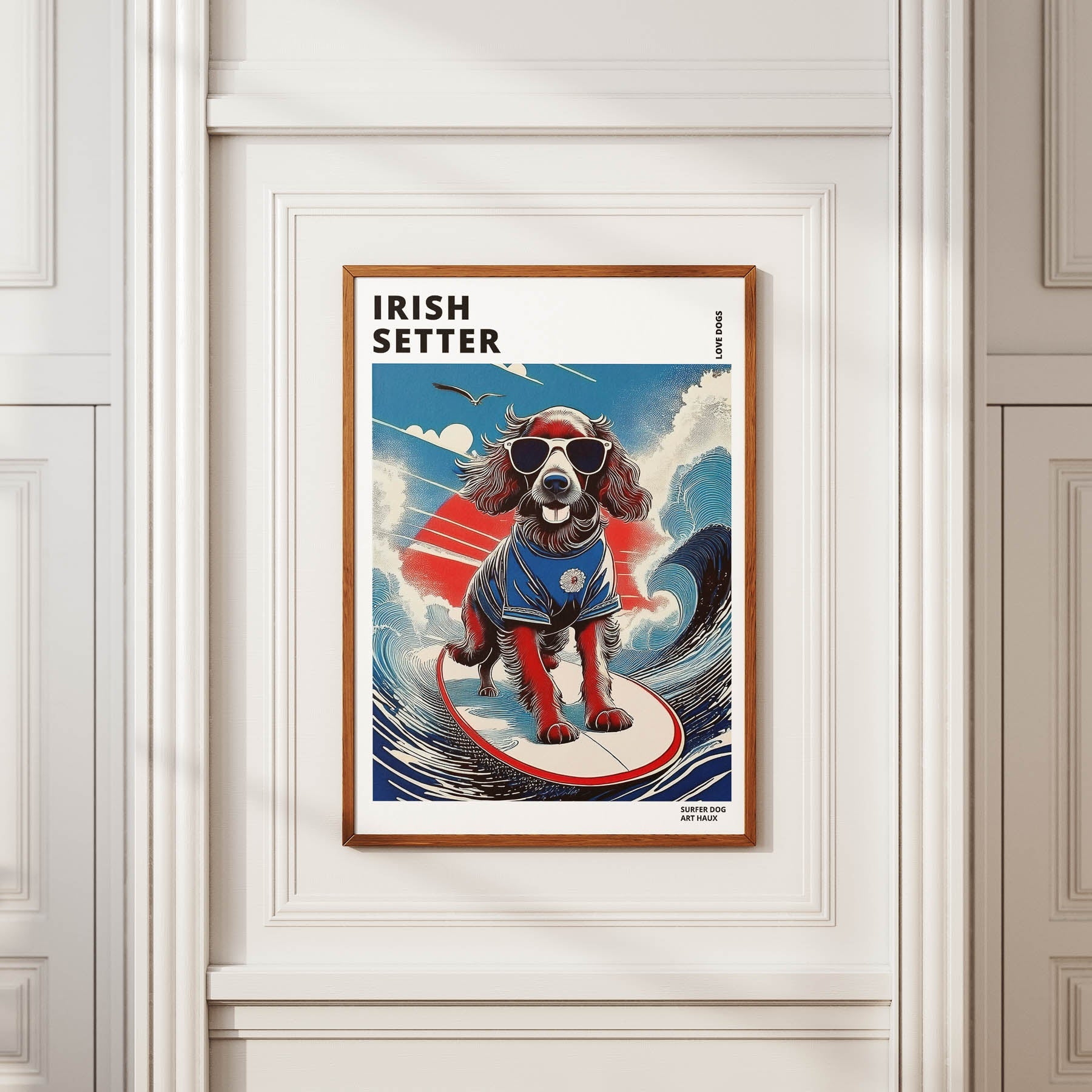 Irish Setter Hokosai Surfer Dogs 1 image 2