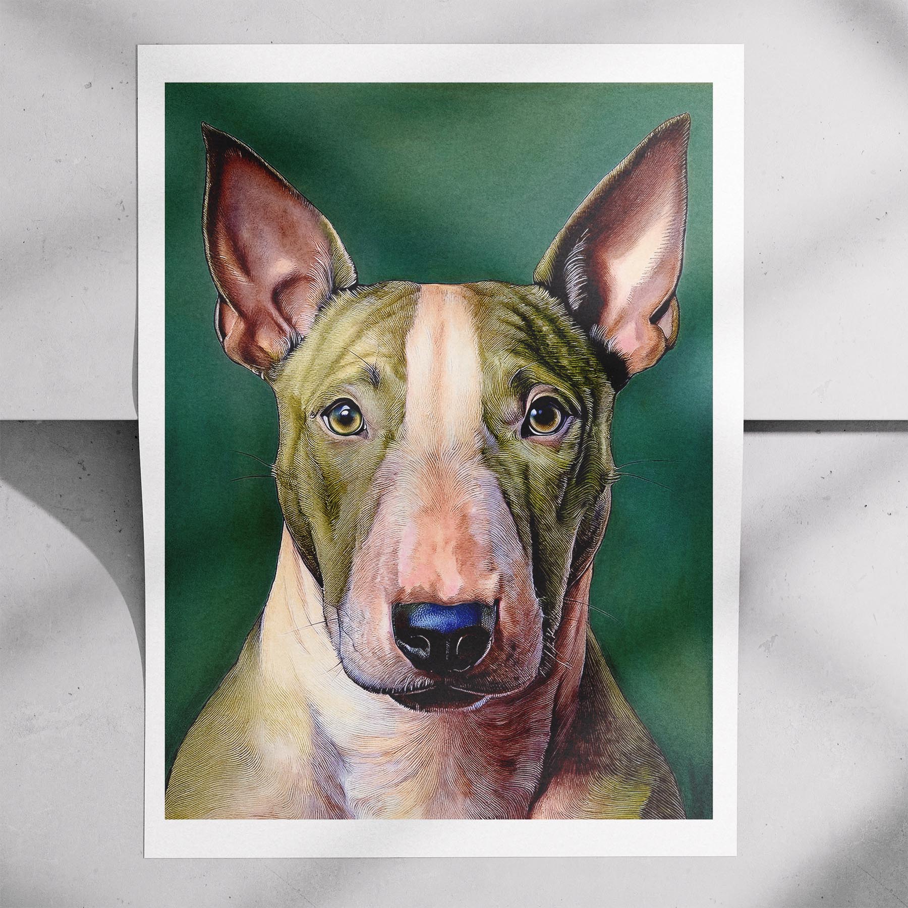 Bull Terrier Green Painted Series image 7