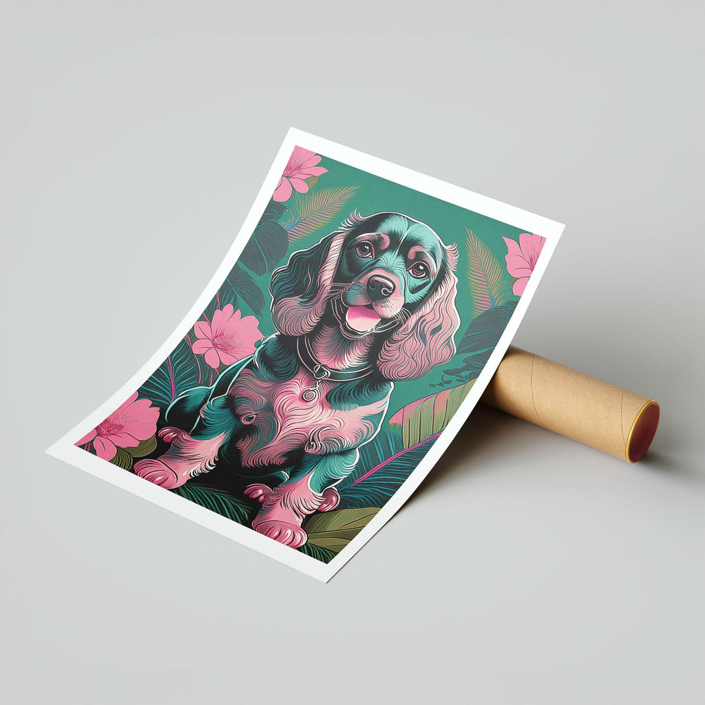 Cocker Spaniel Flowery Dog image 7