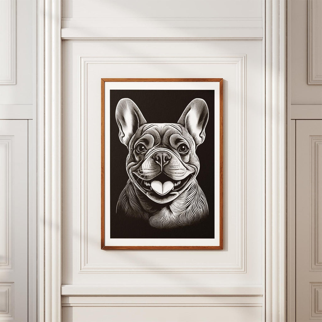 French Bulldog Line Dog Series in Black and White image 3