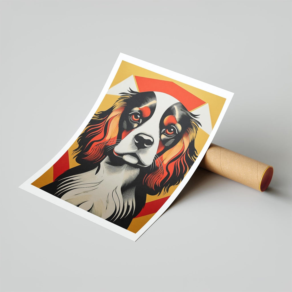 Cavalier Spaniel Geometric Orange Series image 6