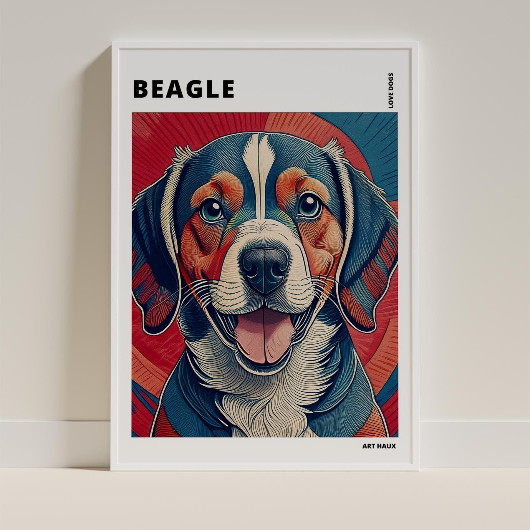 Beagle Hokusai Japanese Inspired Dog Series with Text image 8