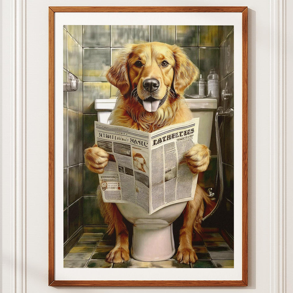 Golden Retriever Toilet Humour Dog Series 1 image 10