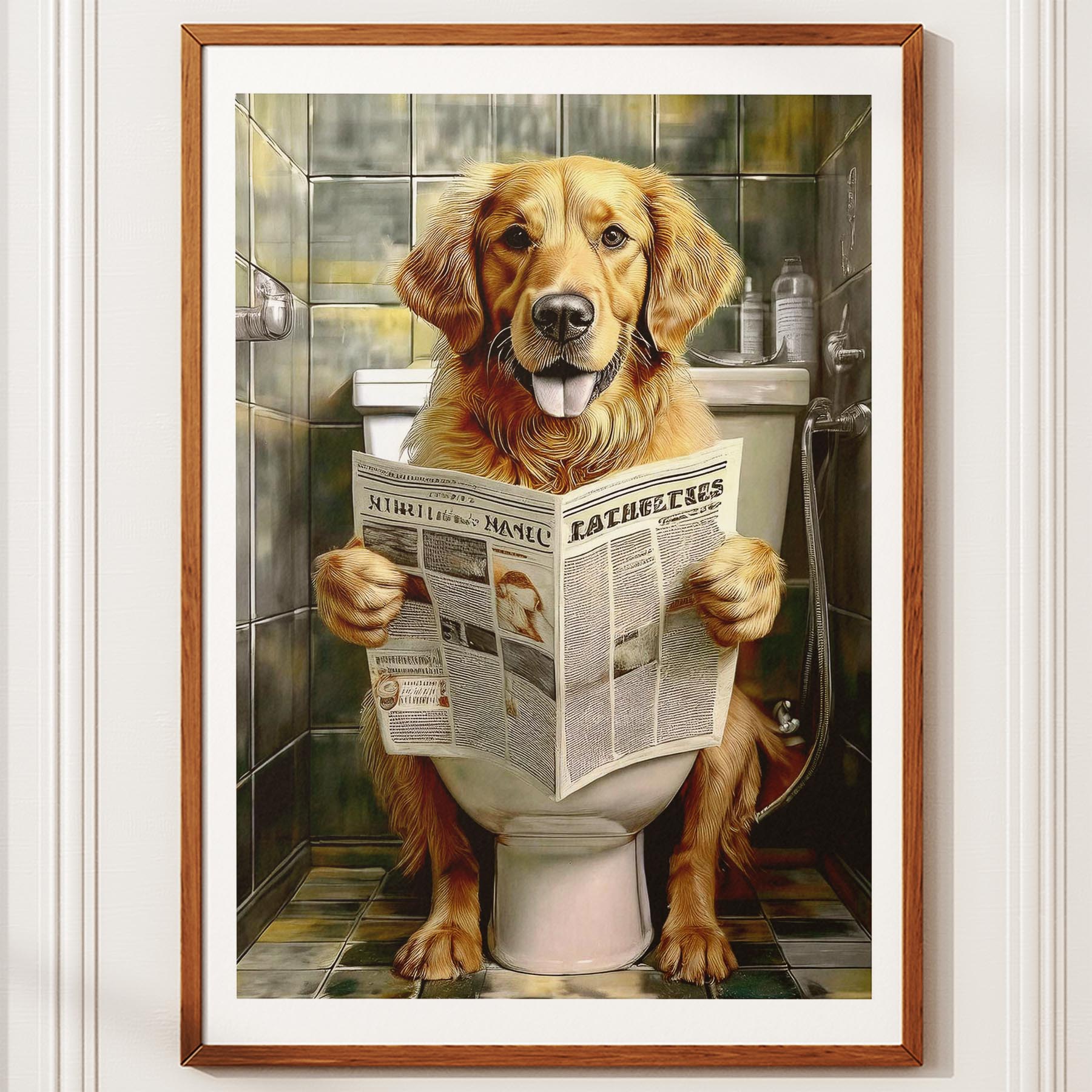 Golden Retriever Toilet Humour Dog Series 1 image 10