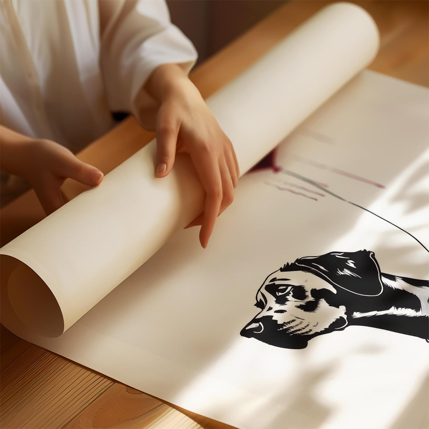 Dalmatian DOGSY Series inspired by the Art of Banksy with text Dogsy image 1